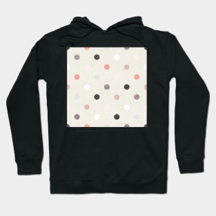 Modern Polka Dots in Black and Pink Hoodie